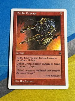 Magic the Gathering MTG Anthologies GOBLIN GRENADE - Image 1