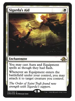 Magic The Gathering MTG Eldritch Moon Promos PEMN 2016 #41 Sigarda's Aid FOIL x1 - Image 1