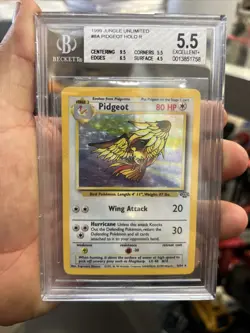 Pidgeot Holo Rare Vintage Pokemon Card Jungle Set BGS 5.5 8/64 - Image 1