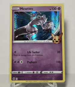 Mewtwo 056/172 SWSH Trick Or Trade Halloween Stamp Holo Rare Pokemon TCG NM/M - Image 1