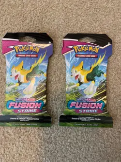 Pokemon Sword & Shield Fusion Strike Sleeved Booster Pack - New, sealed lot of 2 - Image 1