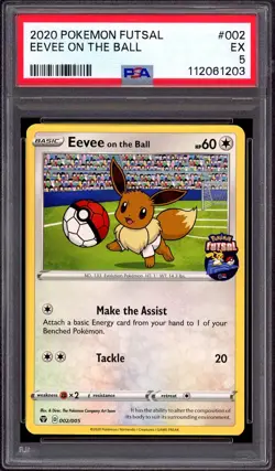 2020 Pokemon Futsal Collection Eevee On the Ball #2 PSA 5 EX - Image 1