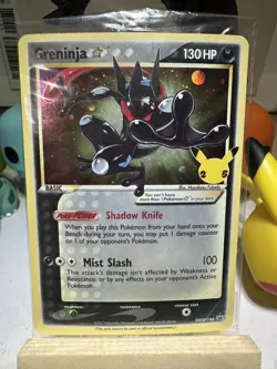 Pokemon TCG Greninja Gold Star SWSH144 Celebrations Black Star Promo Sealed - Image 1