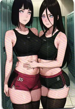 HINATA AND HANABI Holographic Custom Art Goddess Story Anime Collectible Card - Image 2