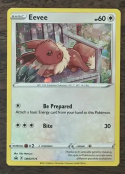 Eevee SWSH175 Black Star Promo - NM Holo Pokemon TCG SWSH Promo Card - 1 - Image 1