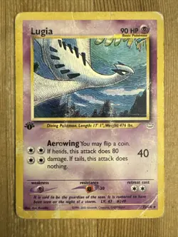 Lugia - 20/64 - Pokemon Neo Revelation 1st Edition Rare Card WOTC DAMAGED - Image 1