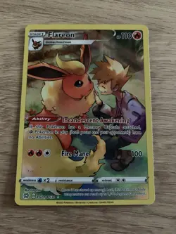 Flareon TG01/TG30 Swsh09: Brilliant Stars Trainer Gallery Holo Pokemon Card - Image 2