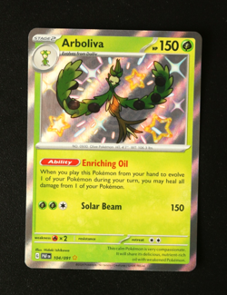 Pokemon Card TCG - Arboliva 104/091 - Paldean Fates - Baby Shiny Rare - NM ⭐ - Image 1