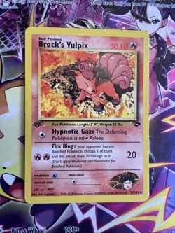 Pokemon Card - Brock's Vulpix 1st Edition Gym Challenge 37/132 NM - Image 1