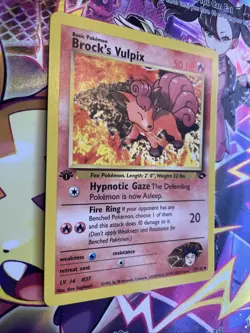 Pokemon Card - Brock's Vulpix 1st Edition Gym Challenge 37/132 NM - Image 2