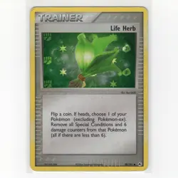 Pokemon TCG Life Herb 90/101 EX Hidden Legends Reverse Holo Card EN-MP 2004 - Image 1