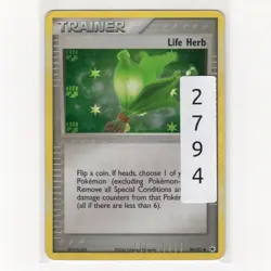 Pokemon TCG Life Herb 90/101 EX Hidden Legends Reverse Holo Card EN-MP 2004 - Image 3
