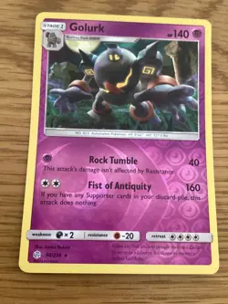 Golurk Pokemon Card 90/236 Reverse Holo- Used - Cosmic Eclispe Set - Image 1