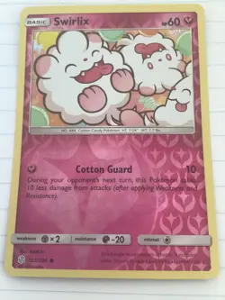 Swirlix Pokemon Card 153/236 Reverse Holo- Used - Cosmic Eclispe Set - Image 1