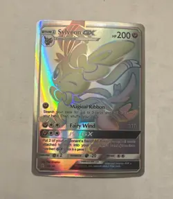 Pokemon Sylveon GX Guardians Rising Card 158/145 Secret Rare SM Rainbow Holo - Image 2