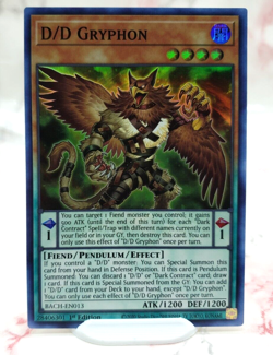 Yugioh - D/D Gryphon BACH-EN013 1st Edition Super Rare Foil - NM/M - Image 1