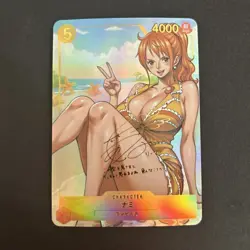 ONE PIECE Nami Sexy Goddess Waifu Anime Doujin Card Signature Card - Image 1