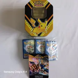 Pokemon Card Tin With 3 Packs of Cards New Sealed Tin & Rule Guide VGC - Image 4