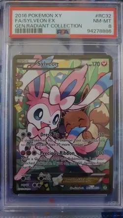 Pokemon Sylveon EX - RC32/RC32 Pokemon Generations Radiant Full Art PSA 8 - Image 1