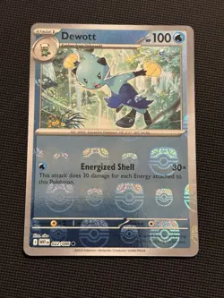 Pokemon TCG Dewott Masterball Reverse Holo 022/086 White Flare NM - Image 1