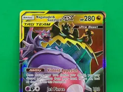 Pokemon Tag Team MINT Condition Cosmic Eclipse Naganadel & Guzzlord GX 158/236 - Image 3