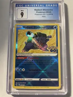 2022- Pokemon Radiant Blastoise Pokemon Go- 018/078 Holo Cgc Mint 9 - Image 3