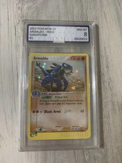 Armaldo 1/100 EX Sandstorm SWIRL Holo Rare Pokemon 2003 Never Played NM - Image 1