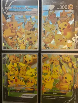 2021 Pokemon Celebrations Pikachu V-Union Promo Set SWSH139 + 140 141 142 NM/M - Image 1