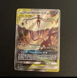Espeon & Deoxys GX Tag Team SM240 Promo Holo Pokemon TCG NM - Image 1