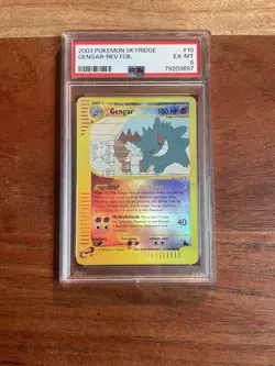 2003 Pokemon Skyridge Gengar 10/144 Reverse Holofoil PSA 6 EX-MT - Image 1