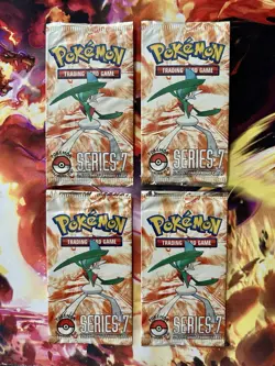 4x Pokemon TCG Promo Pop Series 7 Booster Pack Sealed - Image 1