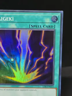 Yu-Gi-Oh! Raigeki LOB-EN053 25th Anniversary L.O.B. Holo Foil Rare Near Mint - Image 3
