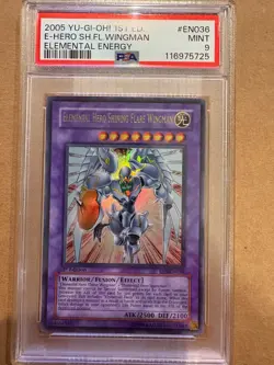 Yugioh Elemental Hero Shinning Flare Wingman EEN-EN036 Ultra Rare 1/e PSA 9 - Image 1