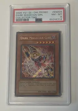 2005 Yu-Gi-Oh Dark Magician Girl Promo CT2-EN004 PSA 8 NM-MT - Image 1
