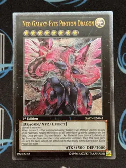 Yugioh Neo Galaxy-Eyes Photon Dragon GAOV-EN041 Ultimate Rare 1st Ed EU PRINT - Image 1