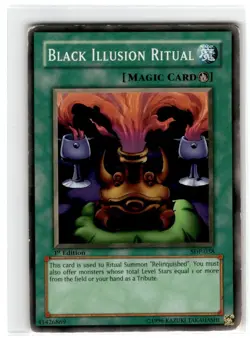 Yu-Gi-Oh! Black Illusion Ritual Common SDP-038 Heavily Played 1st Edition - Image 1