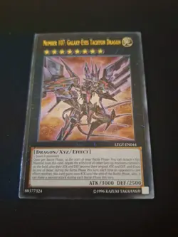 Number 107: Galaxy-Eyes Tachyon Dragon, LTGY-EN044, Ultimate Rare Near Mint - Image 1
