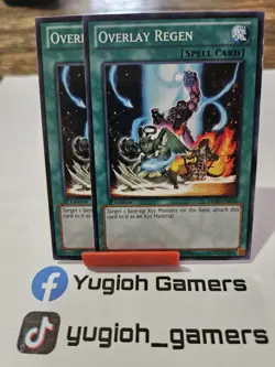 Yu-Gi-Oh Overlay Regen X2 REDU 1st Edition Common Light Played - Image 1