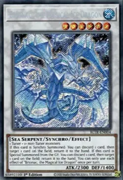 [SECRET RARE] YuGiOh - Brionac the Magical Ice Dragon - NM/M - BLTR-EN004 1st Ed - Image 1