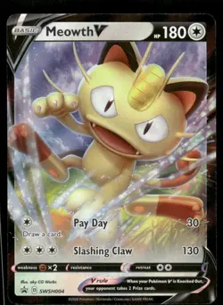 SWSH: Sword & Shield Promo Cards #SWSH004 Meowth V - Image 1