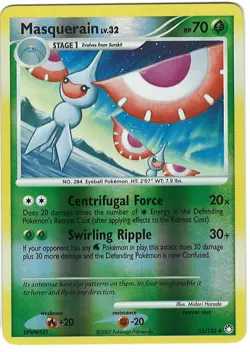 Masquerain 55/123 Pokemon Card Mysterious Treasures Uncommon Reverse Holo NM - Image 1