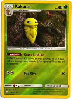 Kakuna Reverse Holo 4/181 Pokemon Card Team Up 2019 - Image 1