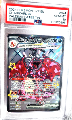 Charizard ex 074 Sv: Scarlet & Violet Promo Cards Holo PSA 10 New grading system - Image 1