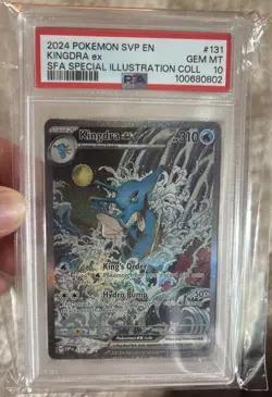 Pokemon TCG PSA 10 Kingdra EX 131 Promo Card Special Illustration Rare - Image 1