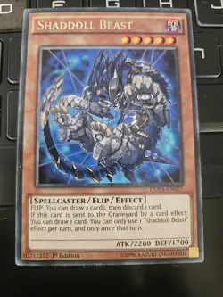 Shaddoll Beast DUEA-EN027 Silver Rare Yu-Gi-Oh Card 1st Edition - Image 1