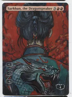 Sarkhan, The Dragonspeaker MTG Altered art MAGIC Hand Painted Card Commander - Image 1
