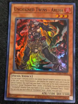 Unchained Twins - Aruha OP24-EN005 Super Rare OTS Tournament Pack 24 YuGiOh Card - Image 1
