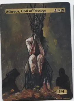 Athreos, God of Passage MTG Altered art MAGIC Hand Painted Card Commander - Image 1