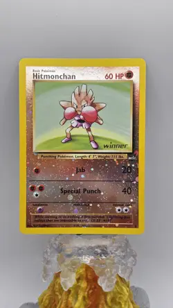 HITMONCHAN Reverse Holo POKEMON Best of Game 2 "WINNER" 2002 Trading Card #2 TCG - Image 1