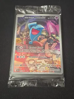 Team Rocket's Wobbuffet 203 SEALED Sv: Scarlet & Violet Promo Cards Holo - Image 1